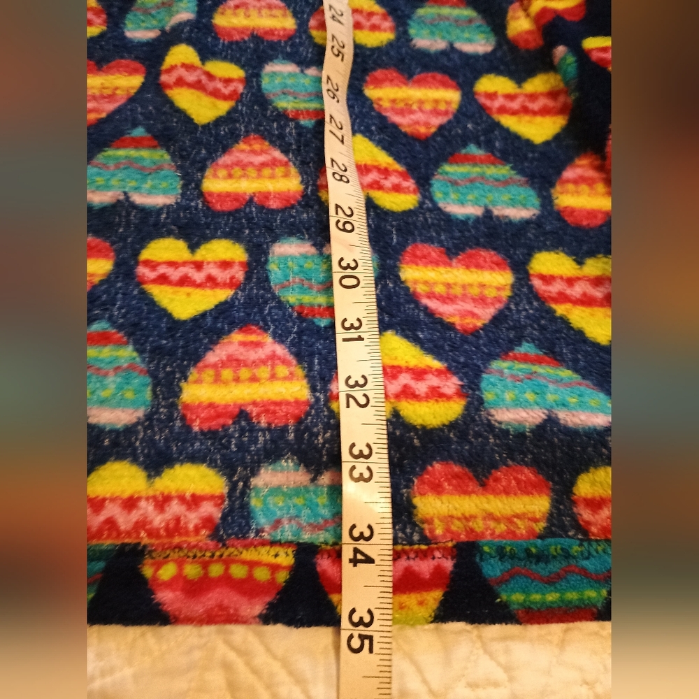 Faded Glory Multicolor Heart Pattern Robe - Picture 4 of 9